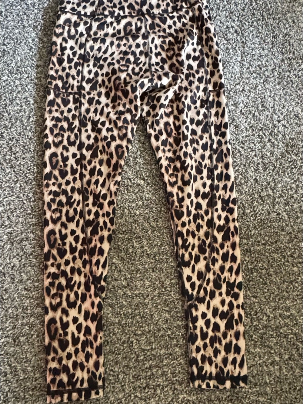 Victoria's Secret Black and Tan Leopard Leggings